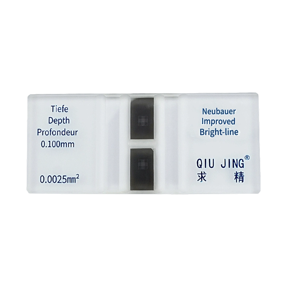 Qiujing Metal Silver Bottom Clear Scale Lines Good Visibility Bright Line Cell Counting Chamber Slides